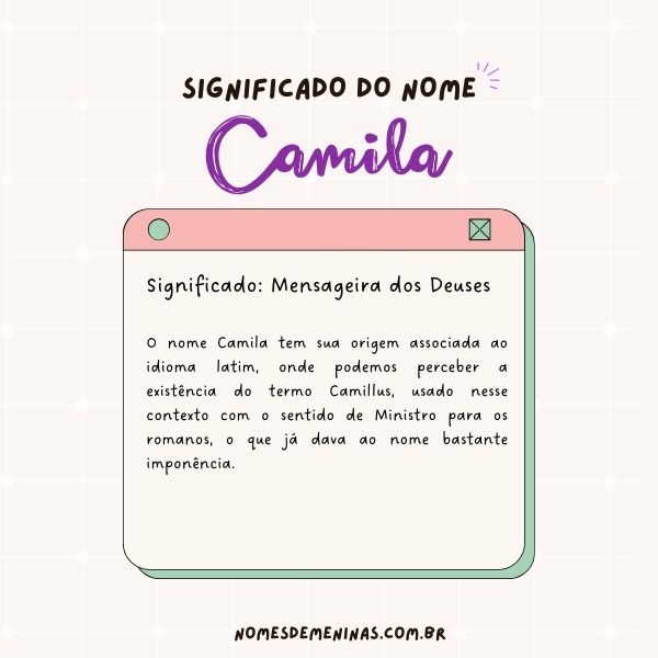👪 → Qual o significado do nome Camiele?